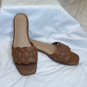 A New Day Claudette cognac slide sandals